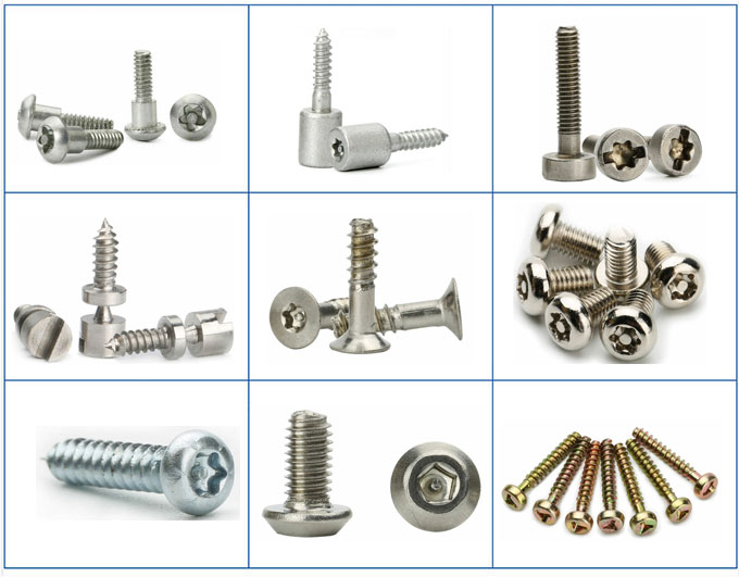 torx security screws, tamper resistant torx screws, tamper proof torx screws, star security screw 