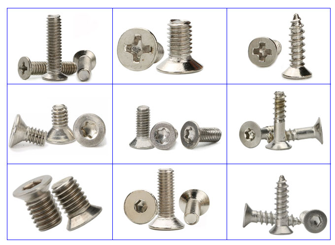 stainless socket screws, stainless socket head screws, stainless countersunk screws, stainless flat head screws