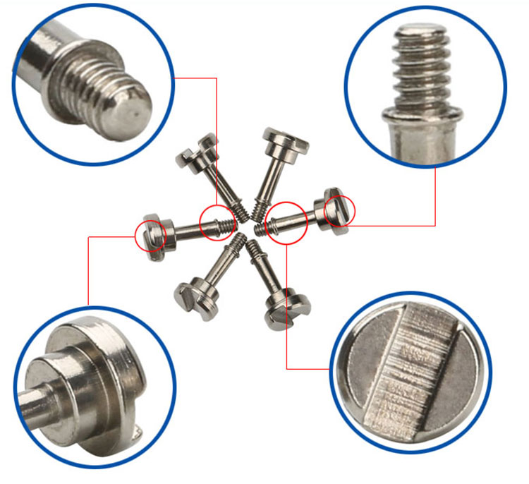 Nickel plating Half Thread Metric Slotted Head Shoulder Screws