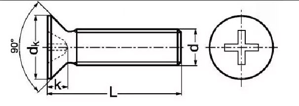 M3 Titanium Screws, Flat Head Phillips Machine Screws