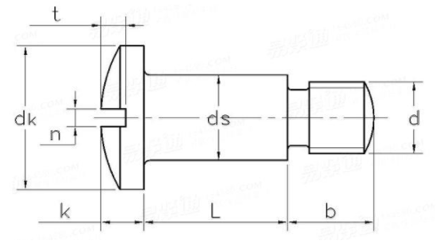 raised cheese head shoulder screw