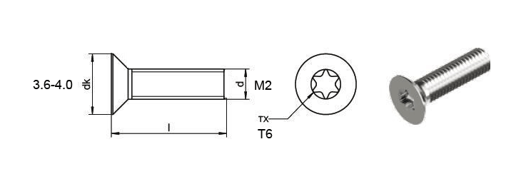 m2 flat head Screw