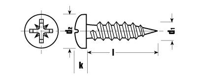 pozi pan head self tapping screws