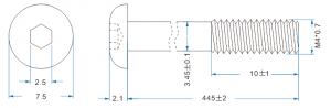 pan head long screw