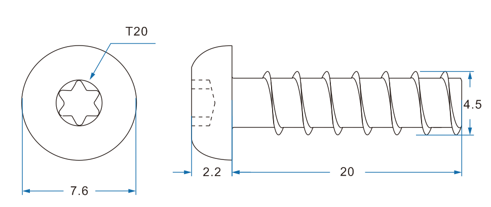 torx self tapping screws 