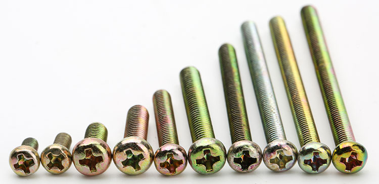 pan head phillips machine screws