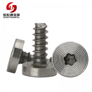 Star Screw CD Pattern Head Texture Flat 6 Prong Lobe Fastener