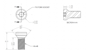 flat head machine screws