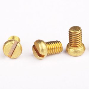 brass screws round head slotted