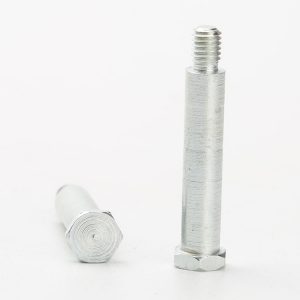 Hex Shoulder Screw White Zinc Plated Iron