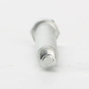 Hex Shoulder Screw White Zinc Plated Iron