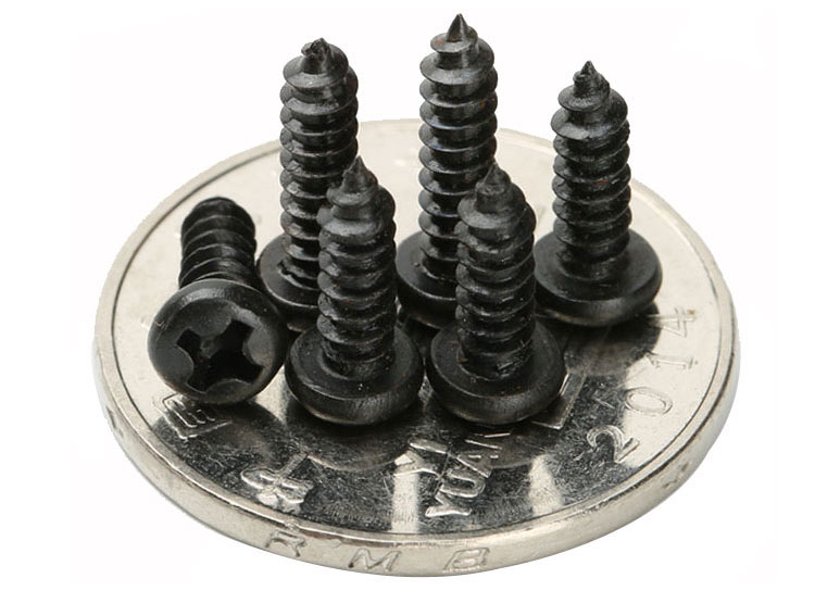 black pan head self tapping screws