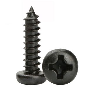 black pan head self tapping screws