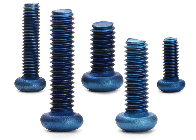 blue anodized screws