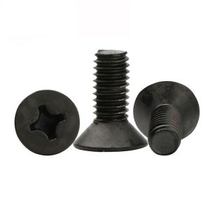 black countersunk screws