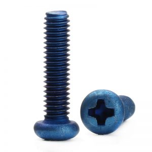 blue anodized screws