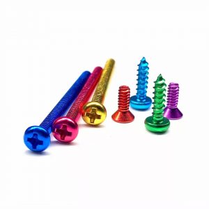 color anodized aluminum screws