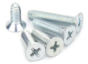 zinc plated steel screws