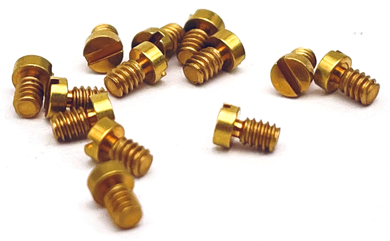 slotted head cap screw | tiny gold screws | micro screw manufacturers