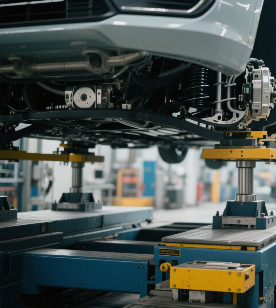 Machinery: Precision alignment and load-bearing.