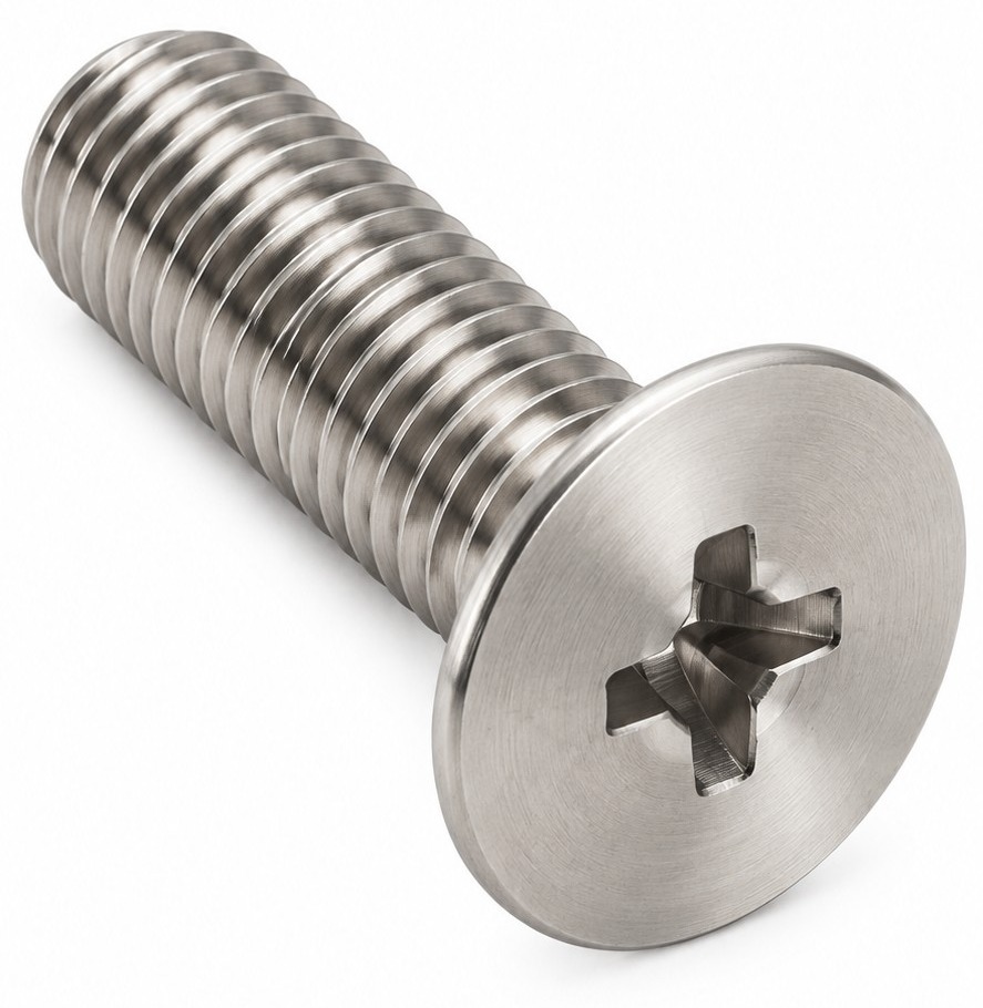 Ultra-thin head stainless screws with Phillips drive