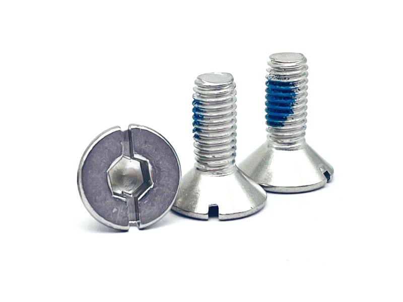 Countersunk Socket-Slotted Screws with Locking Patch